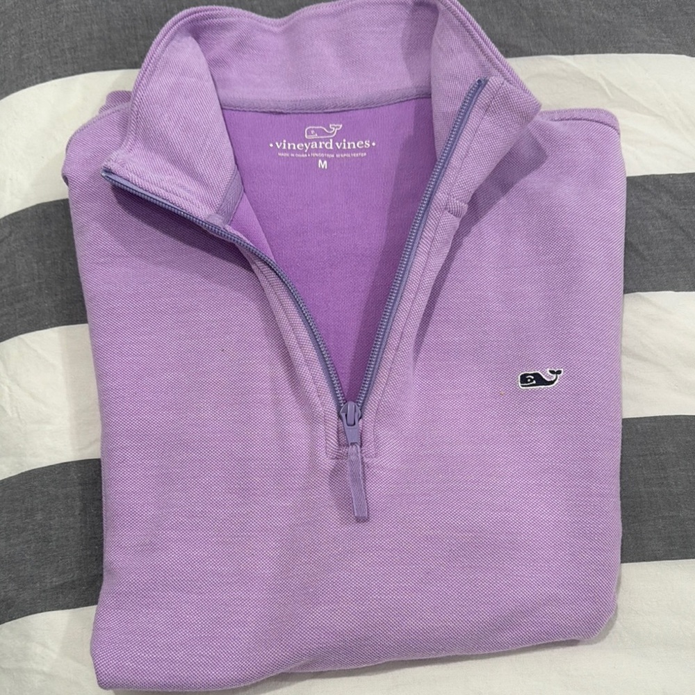 Men’s Vineyard Vines Purple Quarter-Zip Pullover